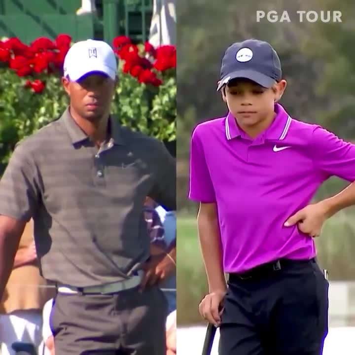 Le fils de Tiger Woods a hérité de tous les gestes de son papa
