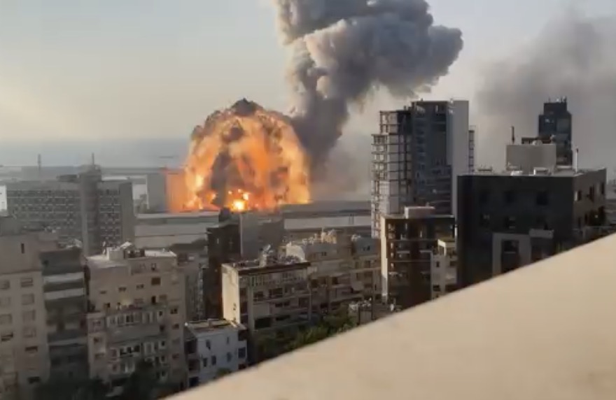 L'explosion de Beyrouth : filmée en haute définition (HD)